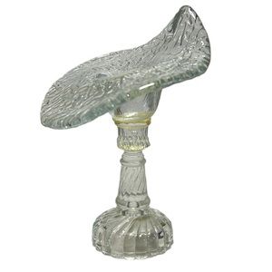 Vintage Jack In The Pulpit Candle Holder Depression Pressed Glass Cala Lily‎